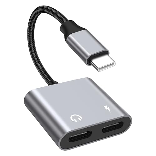 MEIRIYFA USB Typ-C auf Dual Type-C Kopfhörer- und Ladeadapterkabel, USB-C 2-in-1-Kopfhörer-Audio-Splitter und USB-C 60W PD Schnellladung für Telefon MEIRIYFA USB Typ-C auf Dual Type-C Kopfhörer- und Ladeadapterkabel, USB-C 2-in-1-Kopfhörer-Audio-Splitter und USB-C 60W PD Schnellladung für Telefon von MEIRIYFA