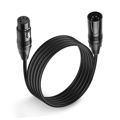 MEIRIYFA XLR 4-Pin Stecker auf Buchse Netzteil Kabel - Balanced Extension Patch Kabel für DSLR Kamera Monitor - Schwarz, 1.8M MEIRIYFA XLR 4-Pin Stecker auf Buchse Netzteil Kabel - Balanced Extension Patch Kabel für DSLR Kamera Monitor - Schwarz, 1.8M von MEIRIYFA