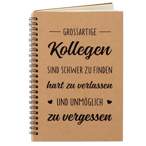 MEJOSER 21x14.5cm Abschiedsgeschenk Kollegen A5 Notizblock GROß, Geschenk für Kollegen Kollegin Jobwechsel Büro, Notizblock Liniert Notizbuch, Geschenke zum Abschied Danke Dankeschön von MEJOSER