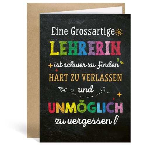MEJOSER Lehrer Geschenk Lehrerin Karte Abschiedsgeschenk mit Umschlag Klappkarte Grundschule Abschiedskarte Schüler Abschluss Abschied Dankeskarte Schule MEJOSER Lehrer Geschenk Lehrerin Karte Abschiedsgeschenk mit Umschlag Klappkarte Grundschule Abschiedskarte Schüler Abschluss Abschied Dankeskarte Schule von MEJOSER