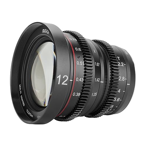 MEKE 12mm T2.2 große Blende, manueller Fokus, niedrige Verzerrung, 4K Mini-Cine-Objektiv für Micro Four Thirds M43 MFT, kompatibel mit Olympus Panasonic Lumix BMPCC 4K Zcam E2 GH5 GH6 OM-1 MEKE 12mm T2.2 große Blende, manueller Fokus, niedrige Verzerrung, 4K Mini-Cine-Objektiv für Micro Four Thirds M43 MFT, kompatibel mit Olympus Panasonic Lumix BMPCC 4K Zcam E2 GH5 GH6 OM-1 von MEKE