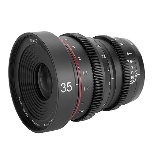 MEKE 35mm T2.2 große Blende, manueller Fokus, niedrige Verzerrung, 4K Mini-Cine-Objektiv für Micro Four Thirds M43 MFT, kompatibel mit Olympus Panasonic Lumix BMPCC 4K Zcam E2 GH5 GH6 OM-1 MEKE 35mm T2.2 große Blende, manueller Fokus, niedrige Verzerrung, 4K Mini-Cine-Objektiv für Micro Four Thirds M43 MFT, kompatibel mit Olympus Panasonic Lumix BMPCC 4K Zcam E2 GH5 GH6 OM-1 von MEKE