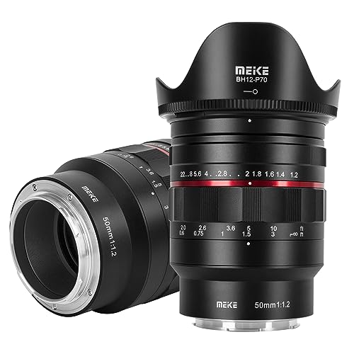 MEKE 50 mm F1.2 große Blende, manueller Fokus, Vollformatobjektiv, kompatibel mit Panasonic Lumix Sigma Leica L-Mount Kameras S1H S1 S5 S1R SL SL2 FP FPL S5 Mark II von MEKE