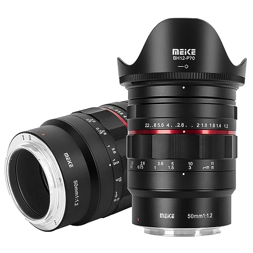 Meike 50 mm F1.2 große Blende, manueller Fokus, Vollformatobjektiv für Canon RF Mount Kameras EOS-R EOS-RP R5 R6 von MEKE