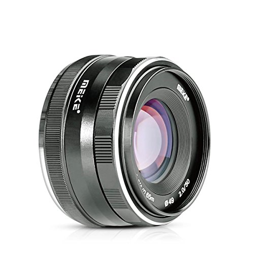 Meike 50mm f/2.0 Prime lens Objektiv mit manuellem Fokus APS-C für A7II A7SII A7RII A6500 A9 und Sony E-mount spiegellose Kameras von MEKE