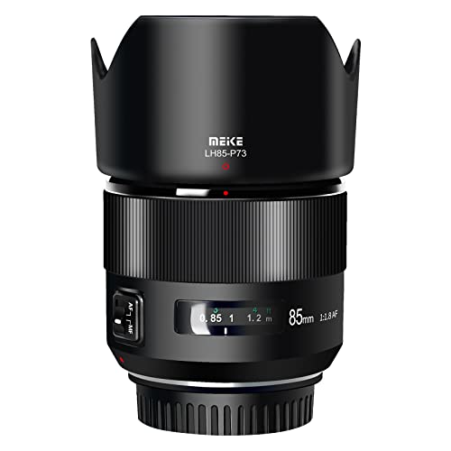 Meike 85 mm F1.8 Vollformat Autofokus Medium Telefon Portrait Objektiv Kompatibel mit Canon EOS EF Mount Digital SLR Kameras 5D Mark IV 6D Mark II Schwarz von MEKE