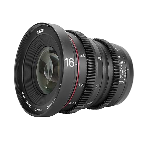 MEKE 16 mm T2.2 große Blende manueller Fokus Prime Low Distortion 4K Mini Cine Objektiv für Micro Four Thirds M4/3 MFT kompatibel mit Olympus/Panasonic Lumix Kameras und BMPCC 4K Zcam E2 GH5 GH6 GH7 MEKE 16 mm T2.2 große Blende manueller Fokus Prime Low Distortion 4K Mini Cine Objektiv für Micro Four Thirds M4/3 MFT kompatibel mit Olympus/Panasonic Lumix Kameras und BMPCC 4K Zcam E2 GH5 GH6 GH7 von MEKE