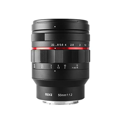 Meike MK-50 mm F1.2 große Blende manueller Fokus Fixobjektiv für Sony E Mount Spiegellose Kameras A7 A7 II A7III A7S II A7S III A7R II A7R III A7R III A7R IV A9 A9II A7C A6300 A6400 von MEKE