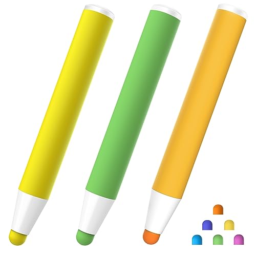 MEKO 3er Pack Tablet Stift für Kinder Gummi Touchscreen Stift Stylus Touch Pen für alle iOS und Android Handys und Tablets, iPhone iPad Fire HD Kids Edition-Tablet, Kinder Smartwatch Dragon Touch von MEKO