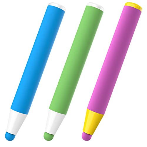 MEKO 3er Pack Tablet Stift für Kinder Gummi Touchscreen Stift Stylus Touch Pen für alle iOS und Android Handys und Tablets, iPhone iPad Fire HD Kids Edition-Tablet, Kinder Smartwatch Dragon Touch von MEKO