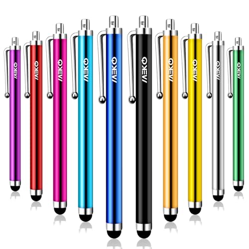 MEKO Stylus-Stifte für Touchscreens, hochpräzise, kapazitive Stylus-Eingabestift für iPad, iPhone, Tablets, Smartphone und alle universellen Touchscreens (10 Stylus), 10 Stück von MEKO