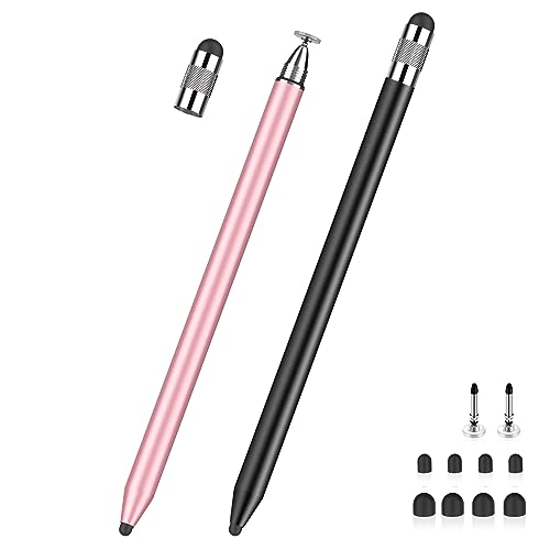 Tablet Stift MEKO 2er Pack Touchscreen Stift 3 in 1 Gummi Disc Stylus Touch Pen für alle Tablets/Handys wie iPhone iPad Pro/Mini/iWatch/Samsung Huawei Xiaomi Surface Chromebook usw. von MEKO