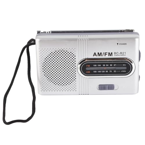 MEKOTRIN Am FM Radio Lang 5W Lautsprecher Dauerhafte Tragbare Taschentransistor -Radio mit Kopfhörerbuchse für Home Outdoor Silbergrau MEKOTRIN Am FM Radio Lang 5W Lautsprecher Dauerhafte Tragbare Taschentransistor -Radio mit Kopfhörerbuchse für Home Outdoor Silbergrau von MEKOTRIN