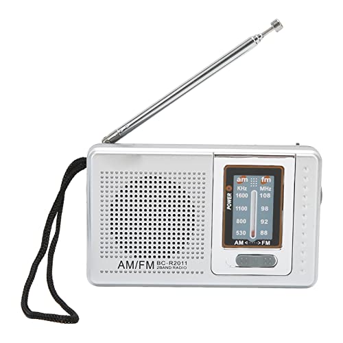 MEKOTRIN Tragbares AM-FM-Radio mit 5-W-Lautsprecher, Mini-Handfunkgerät für Outdoor-Reisen, Notfall-Set, Bass, Silbergrau MEKOTRIN Tragbares AM-FM-Radio mit 5-W-Lautsprecher, Mini-Handfunkgerät für Outdoor-Reisen, Notfall-Set, Bass, Silbergrau von MEKOTRIN