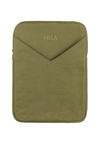 Mela - Laptophülle Sumit | Nachhaltig mit Fairtrade Cotton, GOTS & Grüner Knopf Zertifizierung, Größe Laptop-Taschen:13'', Farbe:olivgrün von MELAWEAR