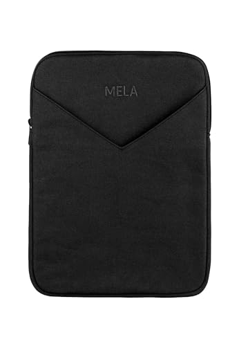 Mela - Laptophülle Sumit | Nachhaltig mit Fairtrade Cotton, GOTS & Grüner Knopf Zertifizierung, Größe Laptop-Taschen:13'', Farbe:schwarz von MELAWEAR