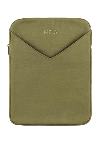 Mela - Laptophülle Sumit | Nachhaltig mit Fairtrade Cotton, GOTS & Grüner Knopf Zertifizierung, Größe Laptop-Taschen:15'', Farbe:olivgrün von MELAWEAR