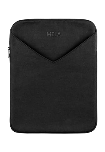 Mela - Laptophülle Sumit | Nachhaltig mit Fairtrade Cotton, GOTS & Grüner Knopf Zertifizierung, Größe Laptop-Taschen:15'', Farbe:schwarz von MELAWEAR
