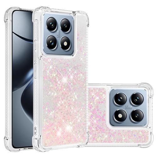 MEMAXELUS Hülle für Xiaomi 14T / Xiaomi 14T Pro Glitzer Hülle, Cute Bling Sparkly Fließende Flüssigkeit Treibsand Cover Stoßfest Schutzhülle Silikon Bumper Cover für Xiaomi 14T Pro, Rosa Stern YB5 MEMAXELUS Hülle für Xiaomi 14T / Xiaomi 14T Pro Glitzer Hülle, Cute Bling Sparkly Fließende Flüssigkeit Treibsand Cover Stoßfest Schutzhülle Silikon Bumper Cover für Xiaomi 14T Pro, Rosa Stern YB5 von MEMAXELUS