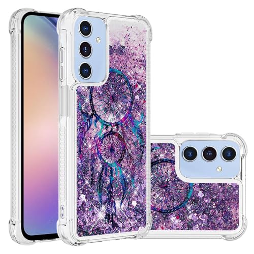 MEMAXELUS Schutzhülle für Samsung Galaxy A15 5G, Glitzer-Hülle, niedlich, glitzernd, flüssig, Treibsand, stoßfest, stoßfest, dünn, Cover für Samsung A15 5G, Lila Traumfänger YB MEMAXELUS Schutzhülle für Samsung Galaxy A15 5G, Glitzer-Hülle, niedlich, glitzernd, flüssig, Treibsand, stoßfest, stoßfest, dünn, Cover für Samsung A15 5G, Lila Traumfänger YB von MEMAXELUS