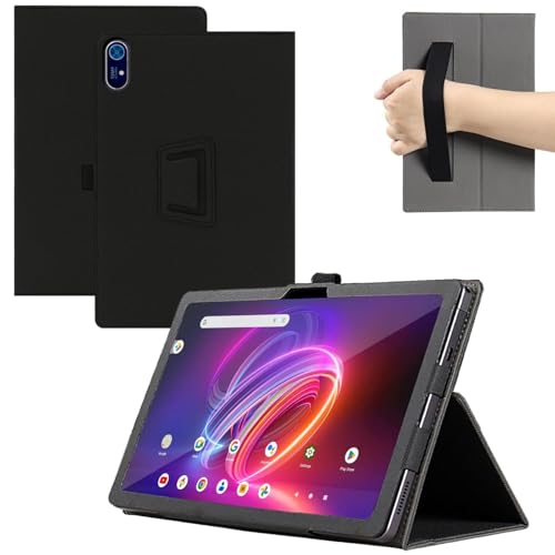 MEMELOKA Hülle für Acer Iconia Tab P11 11 Zoll, Ultradünne und Leicht PU Leder Schutzhülle mit Stifthalter und Handschlaufe [Klappfunktion], Schwarz von MEMELOKA