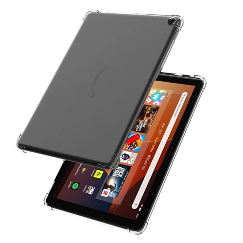 MEMELOKA Hülle für Amazon Fire HD 10 2023, Weiche TPU Silikon Anti-Kratzen Handyhülle mit Stoßfeste Silikon Airbags, Anti-Gelbfärbung Transparent Schutzhülle Amazon Fire HD 10 2023 von MEMELOKA