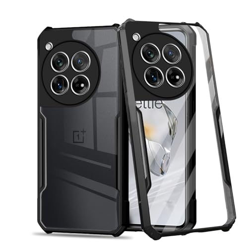 MEMELOKA Hülle für OnePlus 12, TPU Silikon Rand Weich + Transparent Hartem PC Acryl Rückseite, Kratzfest Stoßfeste Schutzhülle für OnePlus 12 von MEMELOKA