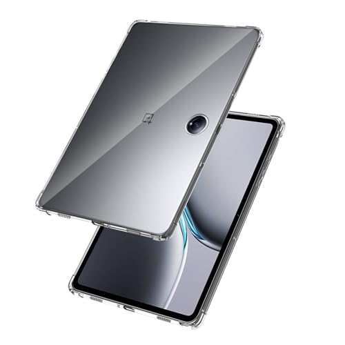 MEMELOKA Hülle für OnePlus Pad 2/Oppo Pad 3 Pro, Weiche TPU Silikon Anti-Kratzen Handyhülle mit Stoßfeste Silikon Airbags, Anti-Gelbfärbung Transparent Schutzhülle von MEMELOKA