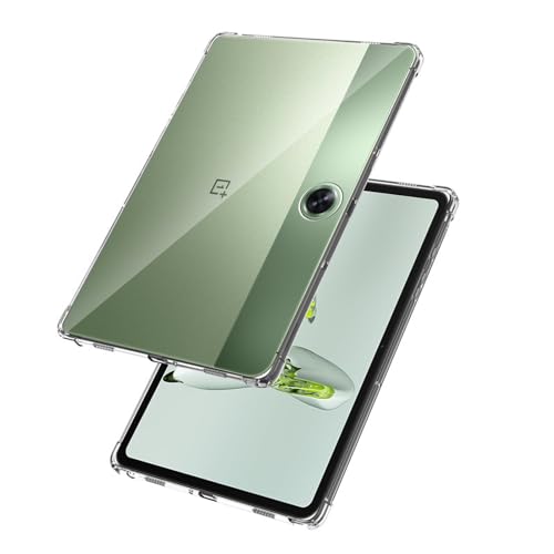 MEMELOKA Hülle für OnePlus Pad GO, Weiche TPU Silikon Anti-Kratzen Handyhülle mit Stoßfeste Silikon Airbags, Anti-Gelbfärbung Transparent Schutzhülle OnePlus Pad GO von MEMELOKA