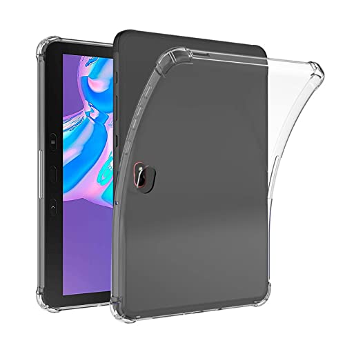 MEMELOKA Hülle für Samsung Galaxy Tab Active 4 PRO, Weiche TPU Silikon Anti-Kratzen Handyhülle mit Stoßfeste Silikon Airbags, Anti-Gelbfärbung Transparent Schutzhülle Galaxy Tab Active 4 PRO von MEMELOKA