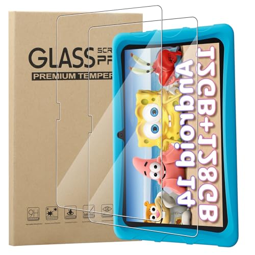 MEMELOKA Schutzfolie für BESTTAB Children's Tablet 10 Zoll/FEZAWIO F11/FEZAWIO F10, 2 Stück [Hohe Empfindlichkeit][Anti-Bläschen] 9H Härte Anti-Kratzen Gehärtetes Glas Displayschutz von MEMELOKA