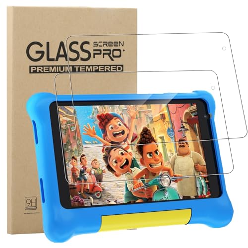 MEMELOKA Schutzfolie für HiGrace Kinder Tablet 7 Zoll, 2 Stück [Hohe Empfindlichkeit][Anti-Bläschen][Anti-Fingerabdruck] 9H Härte Anti-Kratzen Gehärtetes Glas Displayschutz HiGrace Kids Tablet von MEMELOKA