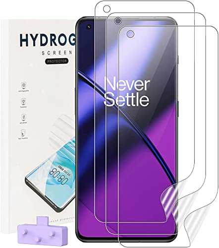 MEMELOKA Schutzfolie für OnePlus 11 5G/OnePlus 10 PRO, [3 Stück] HD Anti-Kratzer Flexible Weiche Hydrogel Folie mit Montage Rahmen, Hohe Empfindlichkeit und Blasenfreier Displayschutz OnePlus 11 5G von MEMELOKA