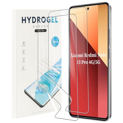 MEMELOKA Schutzfolie für Xiaomi Redmi Note 13 Pro 4G/5G, [2 Stück] HD Anti-Kratzer Flexible Weiche Hydrogel Folie, Hohe Empfindlichkeit und Blasenfreier Displayschutz Redmi Note 13 Pro 5G/4G von MEMELOKA