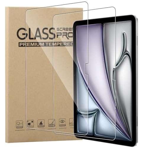MEMELOKA Schutzfolie für iPad Air 11 inch M2 (2024), 2 Stück [Hohe Empfindlichkeit][Anti-Bläschen][Anti-Fingerabdruck] 9H Härte Anti-Kratzen Gehärtetes Glas Displayschutz iPad Air 11 inch M2 (2024) von MEMELOKA