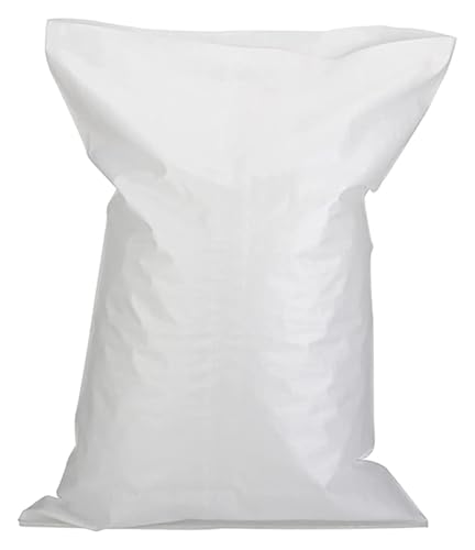 Hochwasserschutz-Sandsäcke, Hochwasser-Lagersäcke, Sandsack, Silo, gewebter Sack, weiß, wasserdicht, Sandsack, strapazierfähig, strapazierfähig(40x62cm) von MEMEM