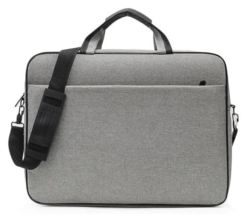 NotebooktascheComputertasche Laptoptasche 15,6 17 Zoll stoßfestes Notebook for Hülle Computer Schulterhandtasche Aktentasche Tasche mit verstellbarem Riemen for Computer(Grey 17inch) von MEMEM