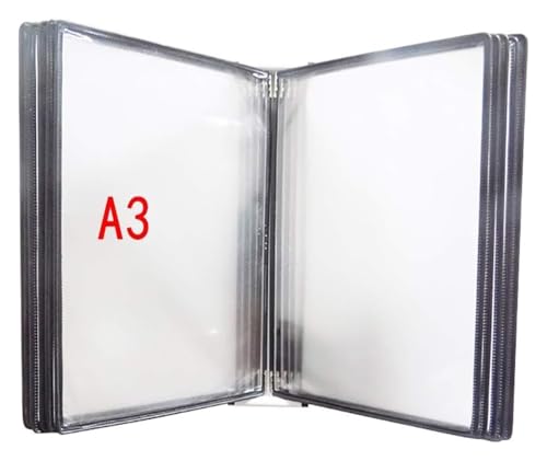 Wandmontiertes Poster-Flipbook-Display mit 10 Paneelen und 20 Taschen. Hängender Wandordner-Organizer for Dokumente im Format A3, PVC und Metall, 45 x 32 x 8 cm Wandmontiertes Poster-Flipbook-Display mit 10 Paneelen und 20 Taschen. Hängender Wandordner-Organizer for Dokumente im Format A3, PVC und Metall, 45 x 32 x 8 cm von MEMEM