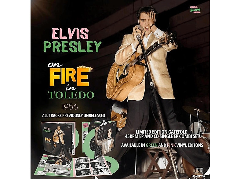 Elvis Presley - On Fire in Toledo 1956 (Green Vinyl +CD) (Vinyl) von MEMPHIS RE