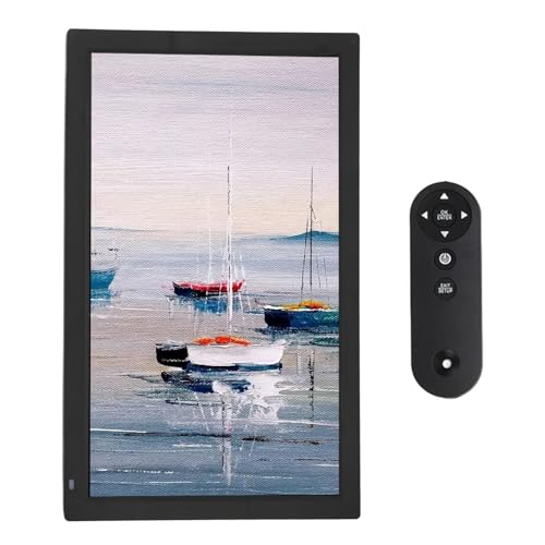 21,5 Zoll Smart Digital Photo Frame, Frames Digital Frame, 2,4 G 5G WiFi 32G 1920x1080 FHD Wandmontage Fernbedienung Digitales Fotorahmen mit App für Fotosvideos (EU-Stecker) von MENDUNER