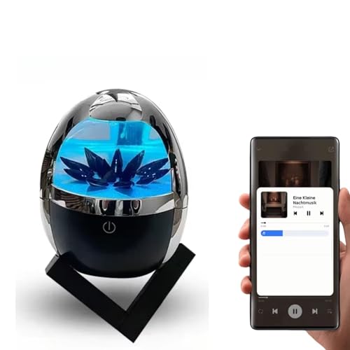 MENDUNER Ferrofluid-Lautsprecher, Tanzendes Ferrofluid, Ferrofluid-Lautsprecher, Tragbar, Buntes Licht, Desktop-Dekoration, Magnetische Flüssigkeitslampe für Camping-Picknicks von MENDUNER