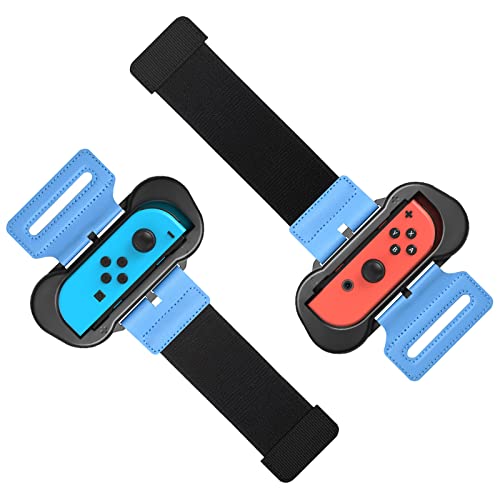 Handgelenkbänder für Just Dance 2020 2019 für Nintendo Switch Controller Game, verstellbares Gummiband für Joy-Cons Controller, zwei Größen für Erwachsene und Kinder, 2 Stück von MENEEA