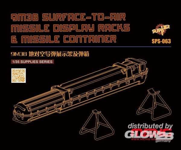 9M38 Surface-to-air Missile DisplayRacks & Missile Container (Resin) von MENG Models