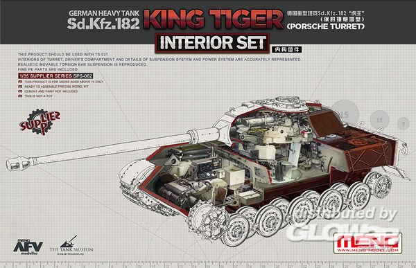 German Heavy Tank Sd.Kfz.182 King Tiger (Porsche Turret) Interior Set von MENG Models