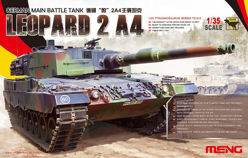 German Main Battle Tank Leopard 2 A4 von MENG Models