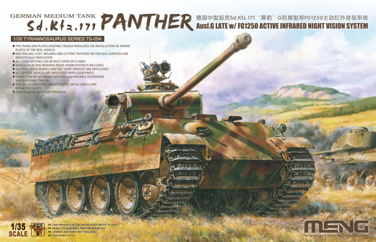 German Medium Tank Sd.Kfz.171 Panther AusG Late w/FG1250 Active Infrarot Night Vision von MENG Models