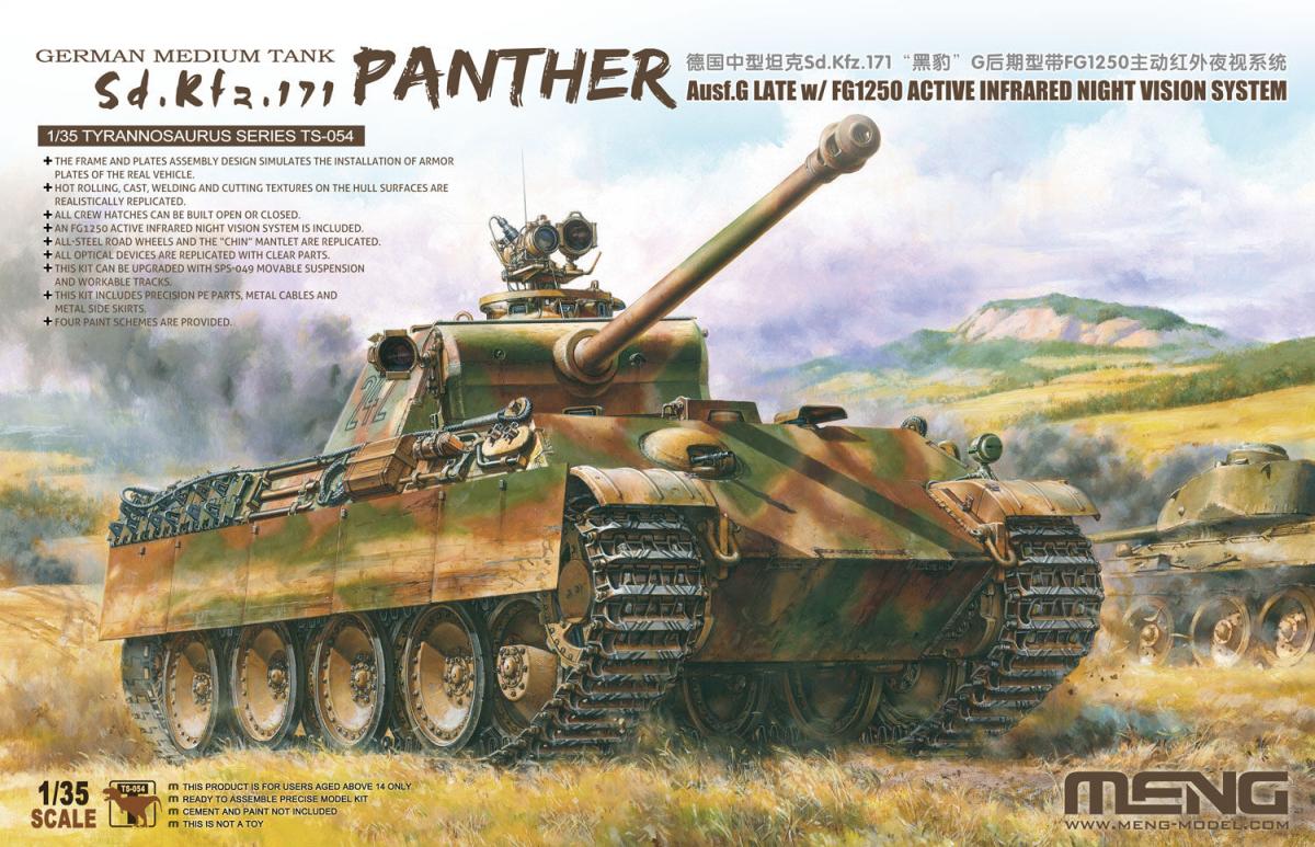 German Medium Tank Sd.Kfz.171 Panther AusG Late w/FG1250 Active Infrarot Night Vision German Medium Tank Sd.Kfz.171 Panther AusG Late w/FG1250 Active Infrarot Night Vision von MENG Models