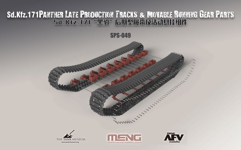 German Medium Tank Sd.Kfz.171 Panther Late Production Tracks & Movable Running Gear Parts German Medium Tank Sd.Kfz.171 Panther Late Production Tracks & Movable Running Gear Parts von MENG Models