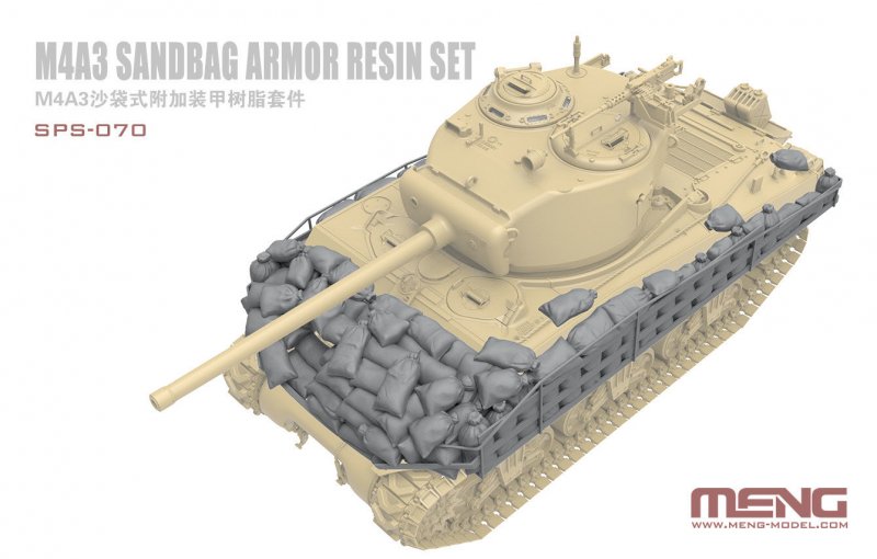 M4A3 Sandbag Armor Set (Resin) von MENG Models