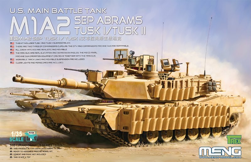 U.S.Main Battle Tank M1A2 SEP Abrams TUSK I / TUSK II U.S.Main Battle Tank M1A2 SEP Abrams TUSK I / TUSK II von MENG Models